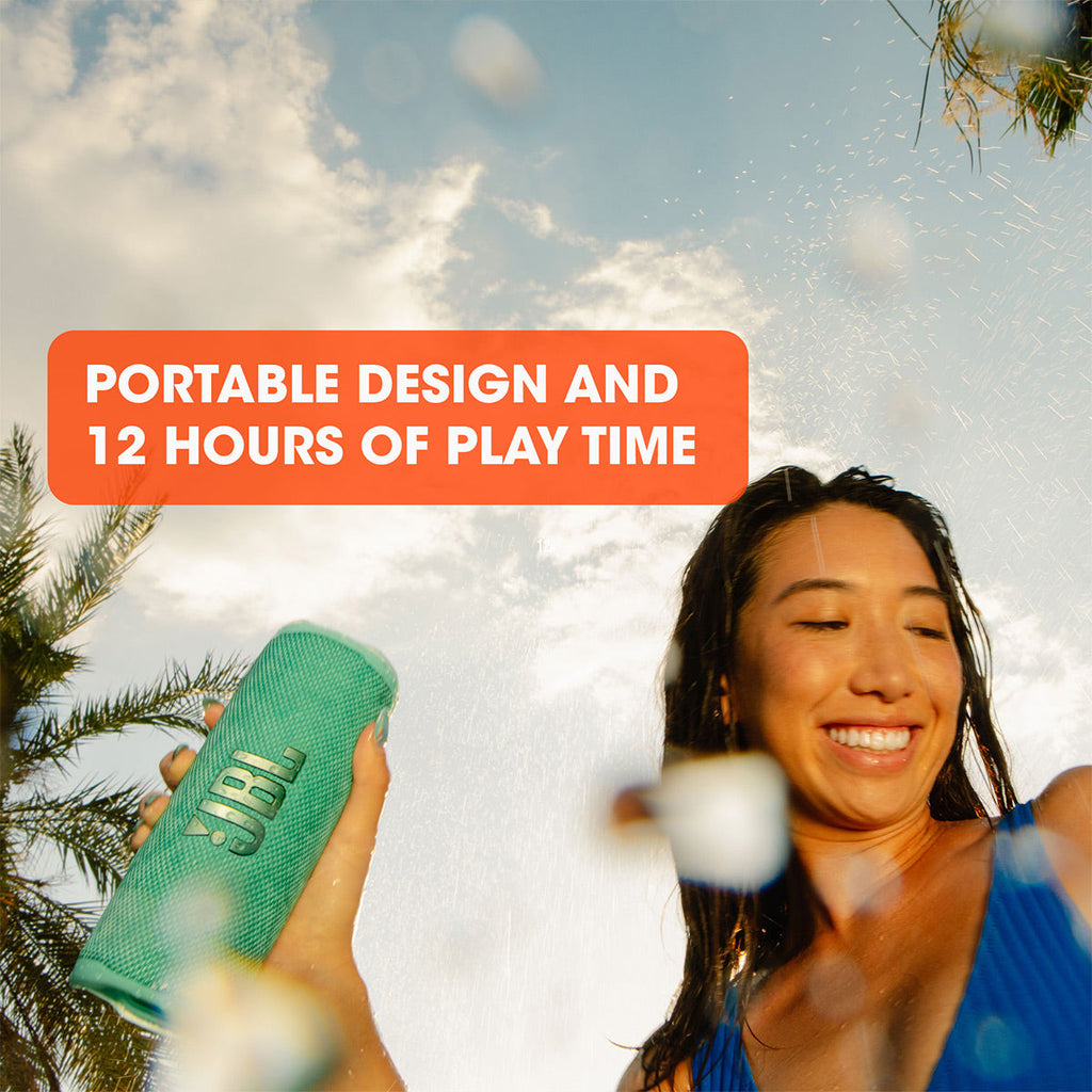 JBL Flip 6 Portable Waterproof Bluetooth Speaker (Teal)