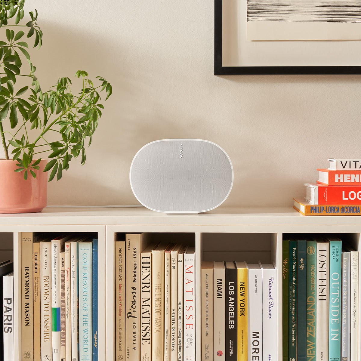 Sonos Era 300 Voice-Controlled Wireless Smart Speaker with Bluetooth, Trueplay Acoustic Tuning Technology, & Alexa Built-In (White)